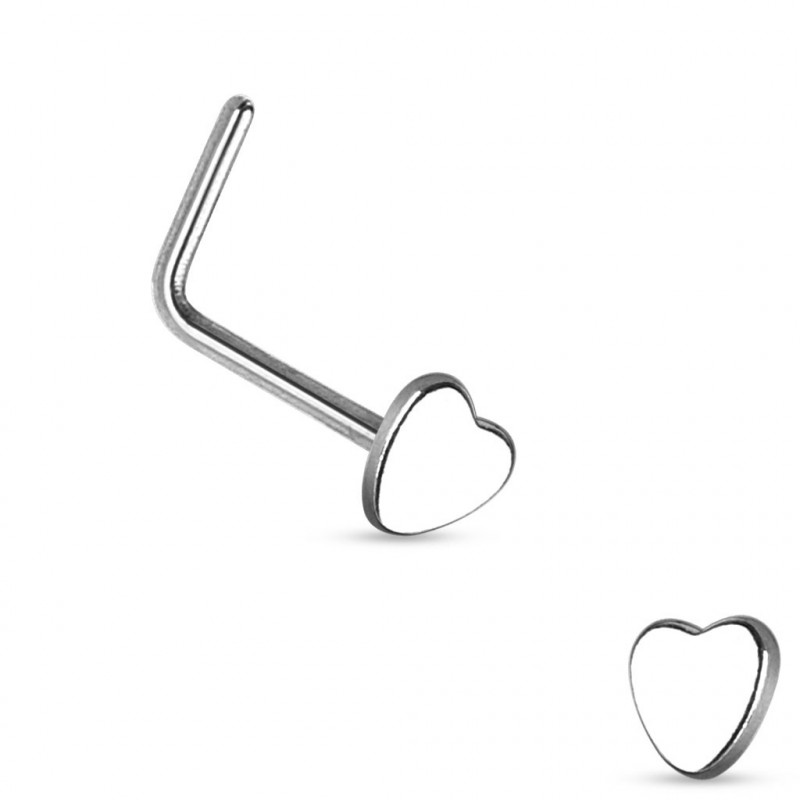 Piercing nez avec coeur en acier coudé Caxa Piercing nez2,30 €