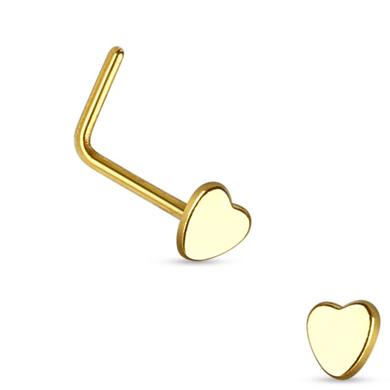 Piercing nez avec coeur doré et coudé Calox Piercing nez2,30 €