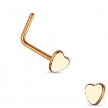Piercing nez avec coeur or rose et coudé Cax Piercing nez2,30 €