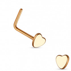 Piercing nez avec coeur or rose et coudé Cax Piercing nez2,30 €