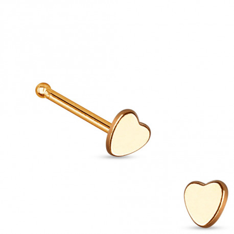 Piercing nez avec coeur or rose et droit Cazuy Piercing nez2,30 €