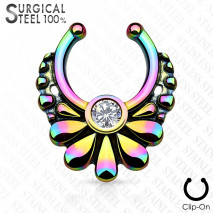 Faux piercing septum arc en ciel motif fleur Kow Faux piercing4,60 €