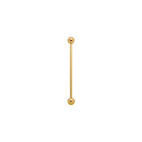 Piercing industriel 35mm x 1,2mm avec boules doré Hax Piercing oreille4,80 €