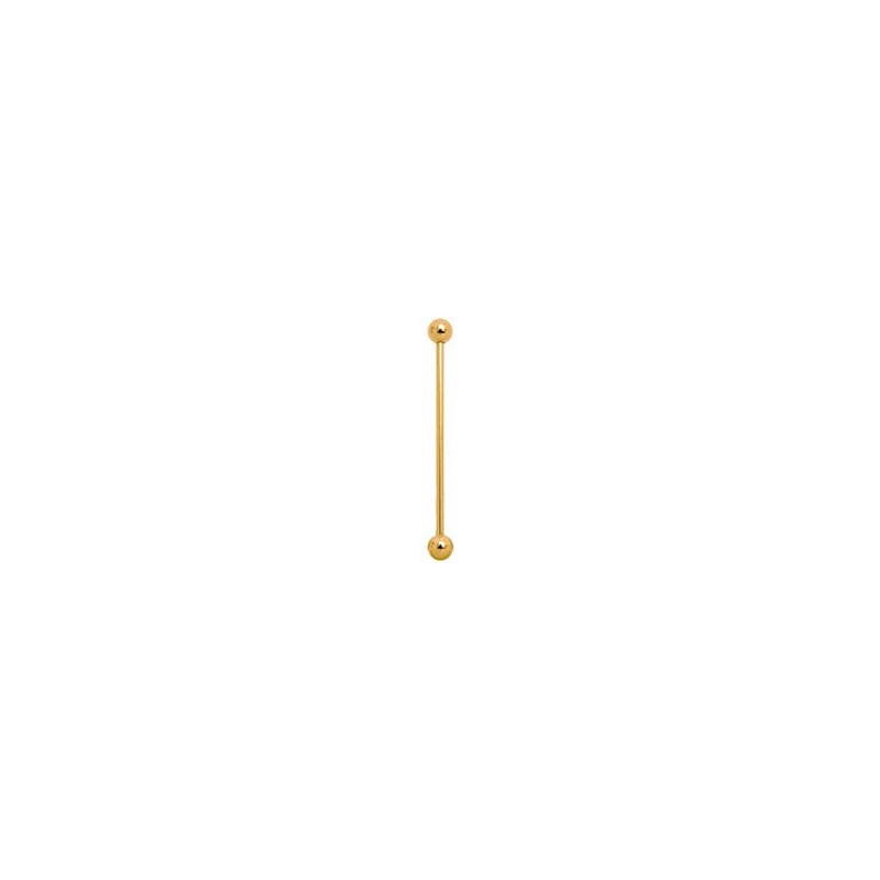 Piercing industriel 35mm x 1,2mm avec boules doré Hax Piercing oreille4,80 €