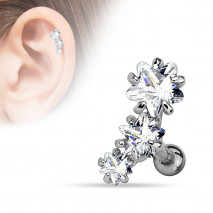 Piercing Tragus Hélix avec étoiles blanc Sawy Piercing oreille5,49 €
