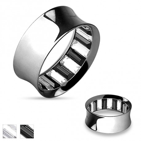 Piercing tunnel 14mm acier avec strass blanc Baku Piercing oreille6,20 €