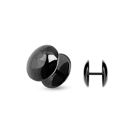 Faux piercing oreille plug 8mm acier noir poli Kaz Faux piercing4,25 €