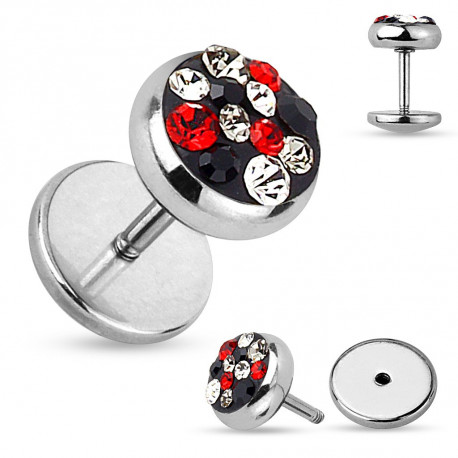 Faux piercing oreille plug avec crystals rouge noir blanc Haw Faux piercing3,90 €