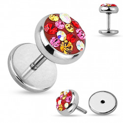 Faux plug avec des crystals rose rouge blanc Homy Faux piercing3,90 €