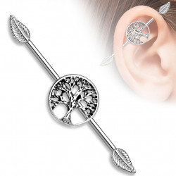 Piercing arcade 8 mm anodisé rose