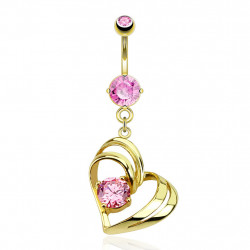 Piercing arcade 8 mm anodisé rose