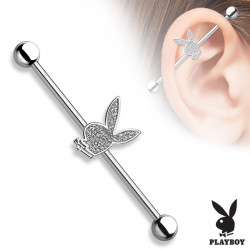 Piercing industriel 38mm Playboy scintillant blanc Foxa Piercing oreille5,49 €