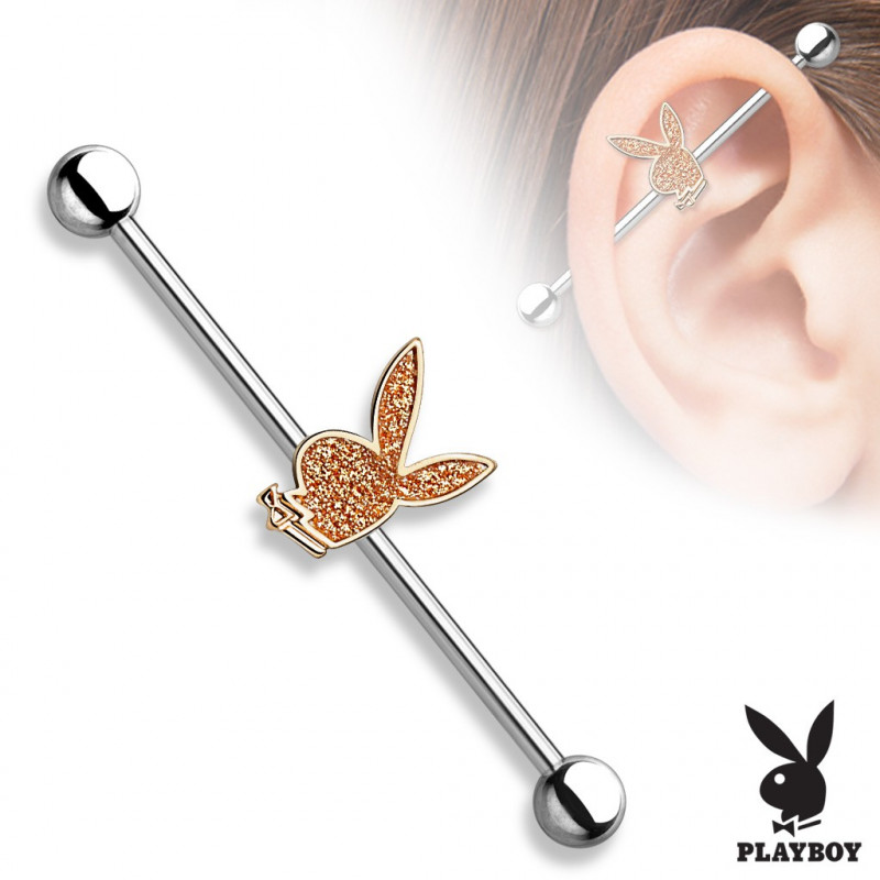 Piercing industriel 38mm Playboy scintillant rose Fyko Piercing oreille5,49 €