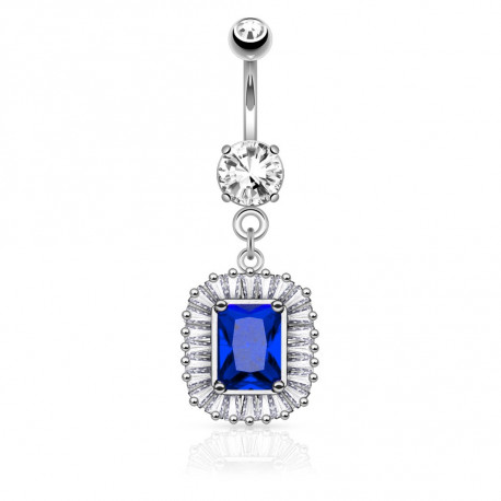 Piercing nombril pendentif square et zirconium bleu Rok Piercing nombril12,49 €
