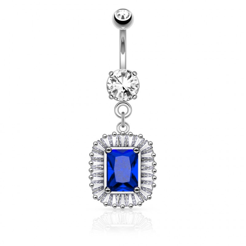 Piercing nombril pendentif square et zirconium bleu Rok Piercing nombril12,49 €