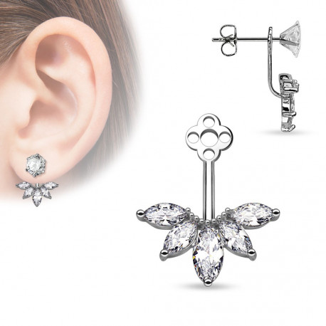 Bijou de puce d'oreille avec cinq zirconiums blanc Coqak Bijoux5,49 €