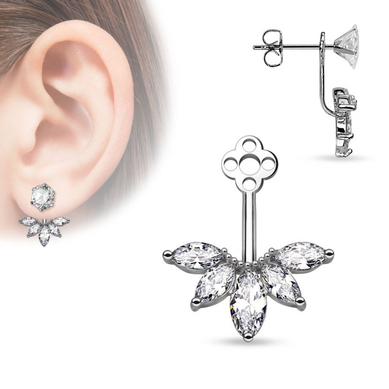 Bijou de puce d'oreille avec cinq zirconiums blanc Coqak Bijoux5,49 €