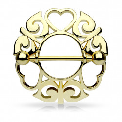 Piercing arcade 8 mm anodisé rose