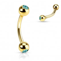 Piercing arcade 8mm et boules 3mm avec crystals aqua Vox Piercing arcade4,85 €