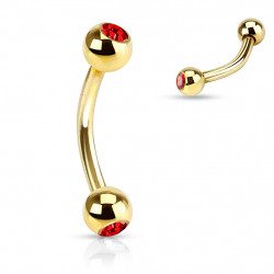Piercing arcade 8mm et boules 3mm avec crystals rouge Vyx Piercing arcade4,85 €