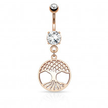 Piercing arcade 8 mm anodisé rose