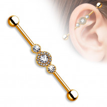 Piercing arcade 8 mm anodisé rose