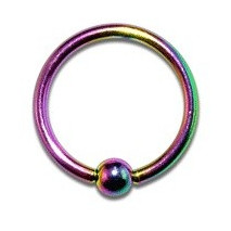 Piercing anneau tragus 8 x 1mm arc en ciel Naz Piercing oreille3,60 €
