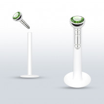 Piercing labret lèvre 6mm vert péridot Sutiz Piercing labret2,99 €