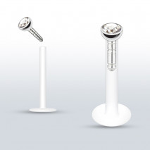 Piercing labret lèvre 6mm strass blanc Soity Piercing labret2,99 €