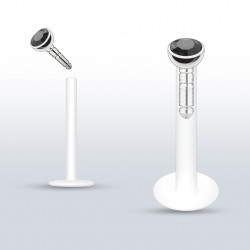 Piercing labret lèvre 8mm strass noir Syko Piercing labret2,99 €