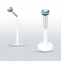 Piercing labret lèvre 10mm bleu aqua Vixul Piercing labret2,99 €