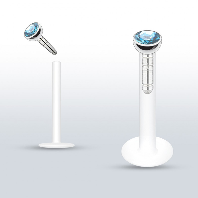 Piercing labret lèvre 10mm bleu aqua Vixul Piercing labret2,99 €
