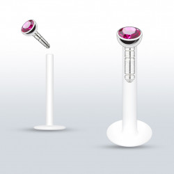 Piercing labret lèvre 10mm strass fuchsia Gafz Piercing labret2,99 €