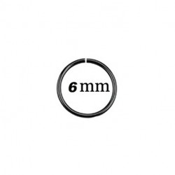 Piercing anneau 6 x 1,2mm noir fermé Cazi Piercing oreille2,75 €