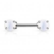 Piercing téton 12mm avec opalines blanche Kazu Piercing téton6,25 €