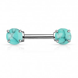 Piercing téton 12mm avec turquoises bleu Kylou Piercing téton6,25 €