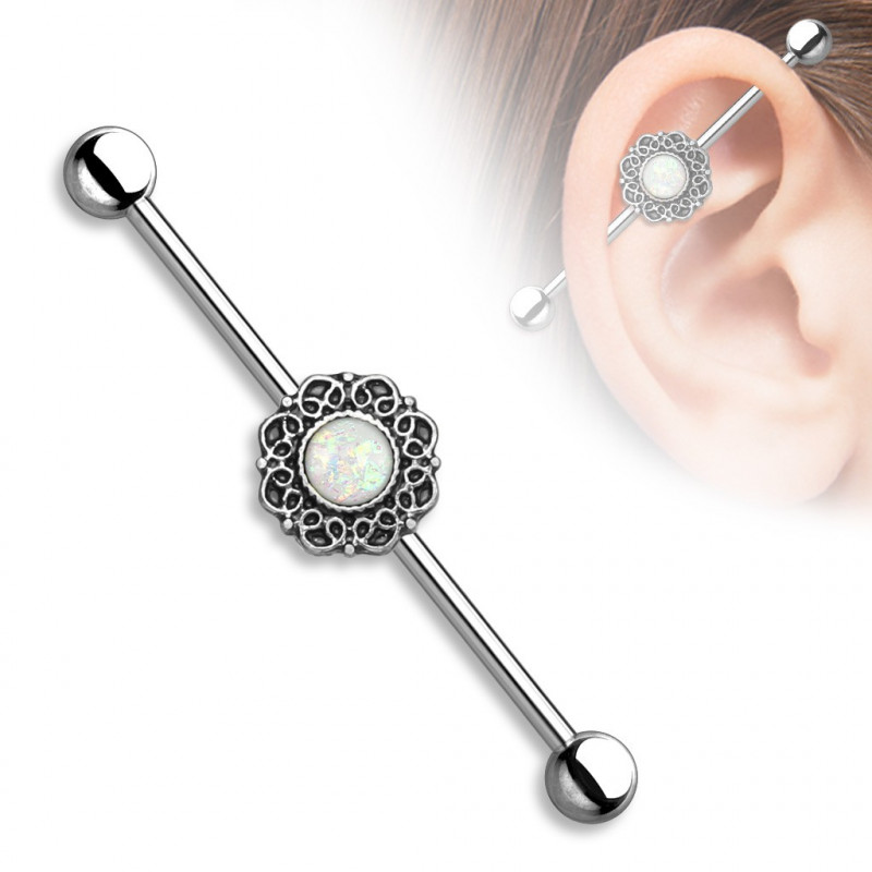 Piercing arcade 8 mm anodisé rose
