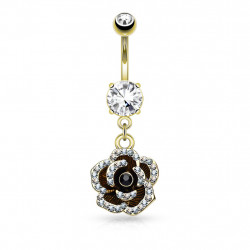 Piercing nombril pendentif doré avec une fleur noire Roko Piercing nombril8,49 €