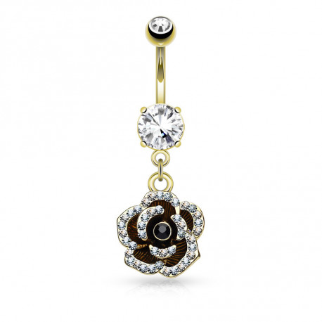 Piercing nombril pendentif doré avec une fleur noire Roko Piercing nombril8,49 €