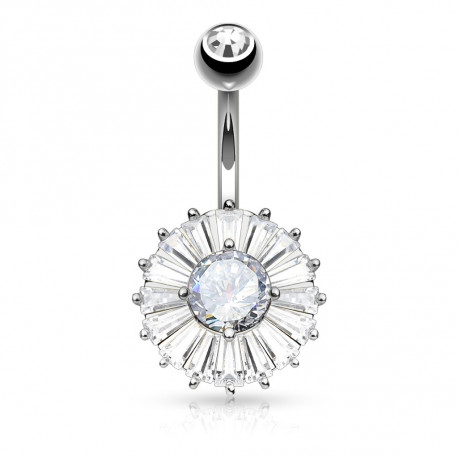 Piercing nombril banane et une fleur de zirconium Wyk Piercing nombril12,25 €