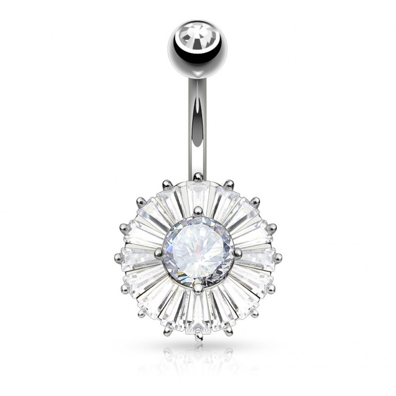 Piercing nombril banane et une fleur de zirconium Wyk Piercing nombril12,25 €