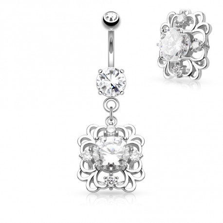 Piercing nombril pendentif avec une fleur square Molik Piercing nombril7,70 €