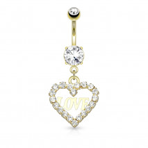 Piercing nombril doré avec un cœur love hazy Piercing nombril8,90 €
