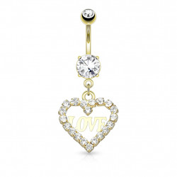 Piercing nombril doré avec un cœur love hazy Piercing nombril8,90 €