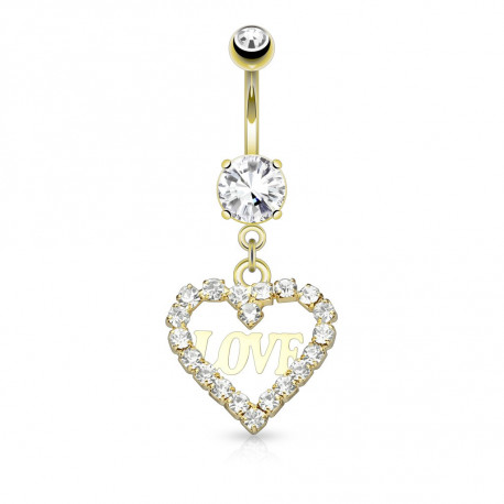 Piercing nombril doré avec un cœur love hazy Piercing nombril8,90 €