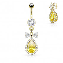 Piercing nombril doré avec une larme ovale Abik Piercing nombril11,49 €