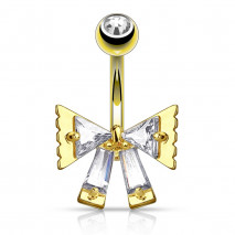 Piercing nombril doré style ruban et zirconium Cumo Piercing nombril6,85 €