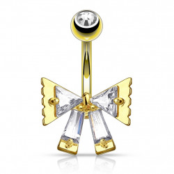 Piercing nombril doré style ruban et zirconium Cumo Piercing nombril6,85 €