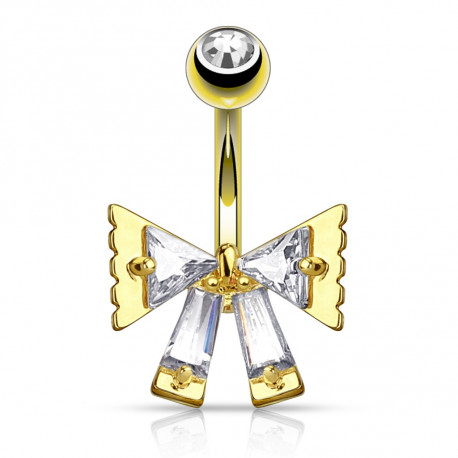 Piercing nombril doré style ruban et zirconium Cumo Piercing nombril6,85 €