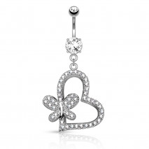 Piercing nombril cœur avec un papillon Bako Piercing nombril11,49 €